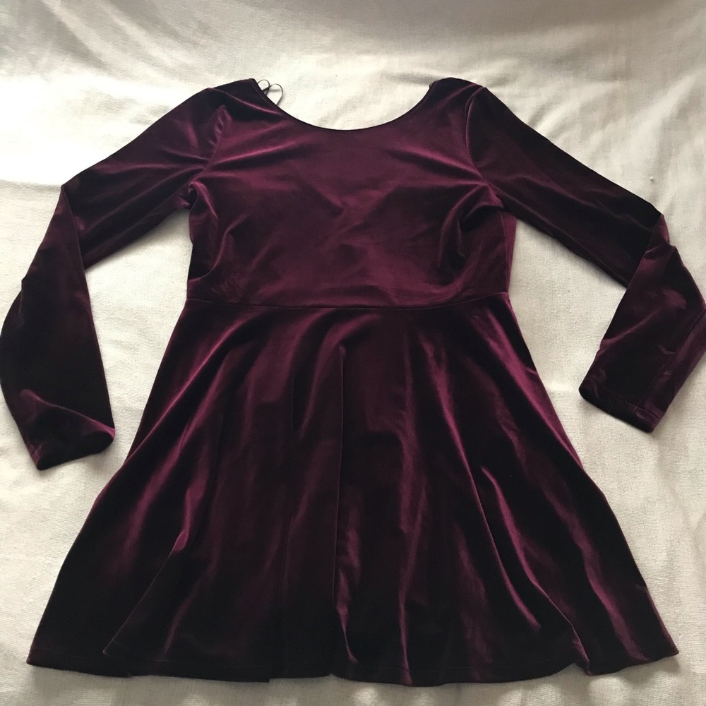 COPY - Red Velvet Longsleeve Mini Dress